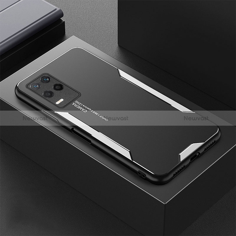 Luxury Aluminum Metal Back Cover and Silicone Frame Case PB1 for Realme 8 5G