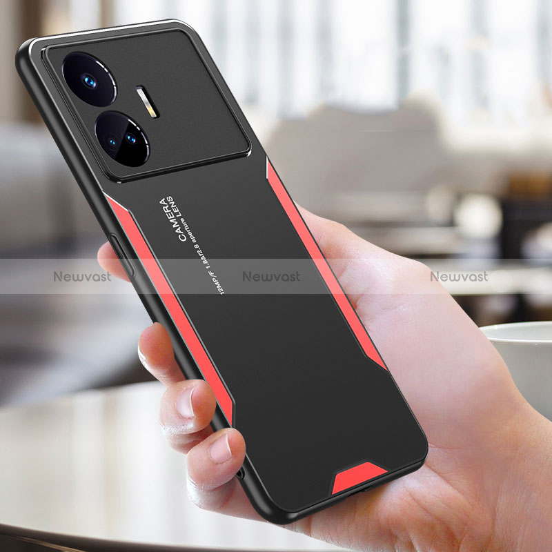 Luxury Aluminum Metal Back Cover and Silicone Frame Case PB1 for Realme GT Neo5 SE 5G