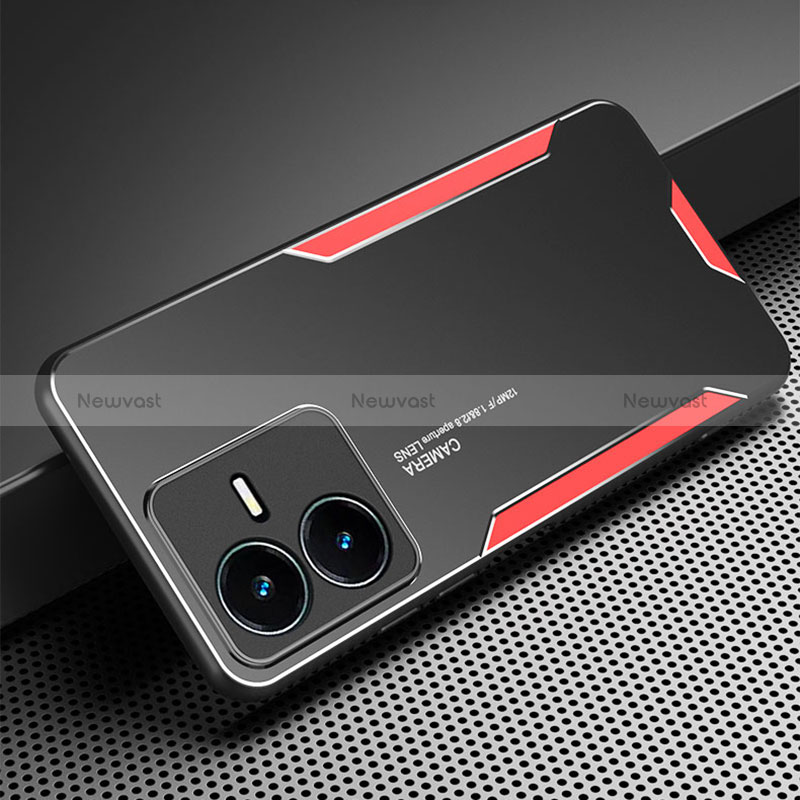 Luxury Aluminum Metal Back Cover and Silicone Frame Case PB1 for Vivo Y22