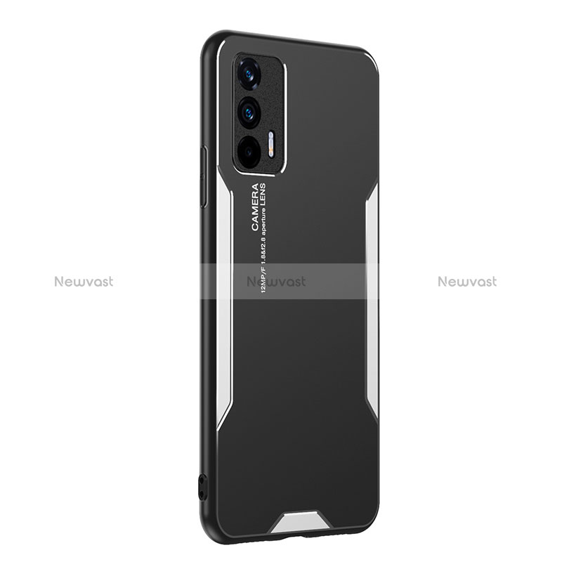 Luxury Aluminum Metal Back Cover and Silicone Frame Case PB2 for Realme X7 Max 5G