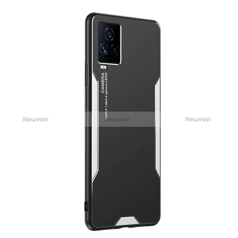 Luxury Aluminum Metal Back Cover and Silicone Frame Case PB2 for Vivo iQOO 7 Legend 5G