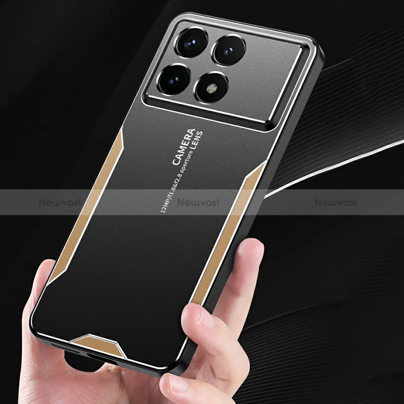 Luxury Aluminum Metal Back Cover and Silicone Frame Case PB2 for Xiaomi Redmi K70 Pro 5G