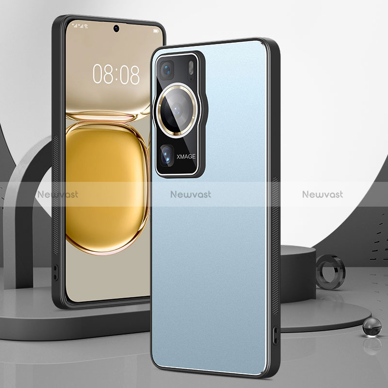 Luxury Aluminum Metal Back Cover and Silicone Frame Case S01 for Huawei P60 Pro