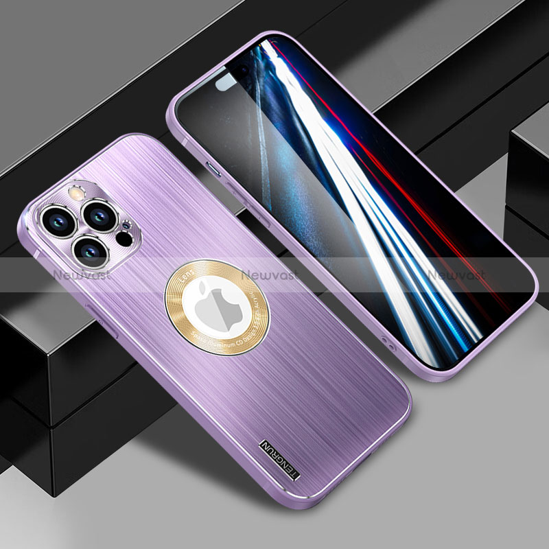 Luxury Aluminum Metal Back Cover and Silicone Frame Case with Mag-Safe Magnetic JL1 for Apple iPhone 14 Pro