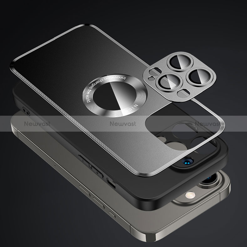 Luxury Aluminum Metal Back Cover and Silicone Frame Case with Mag-Safe Magnetic JL2 for Apple iPhone 14 Plus