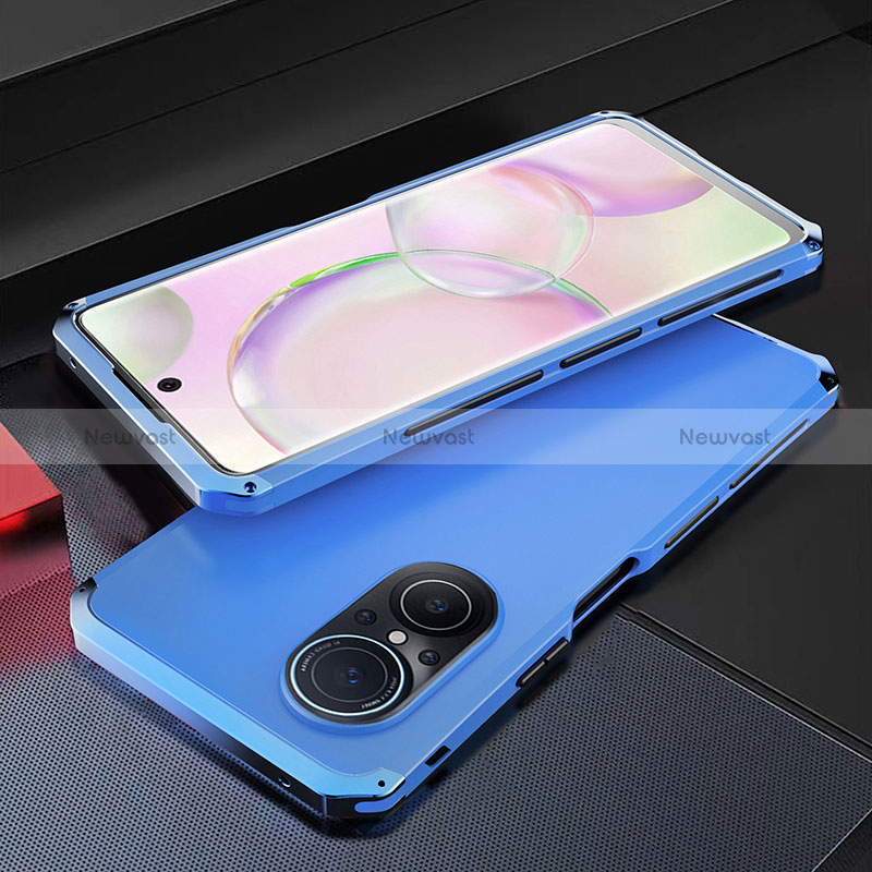 Luxury Aluminum Metal Cover Case 360 Degrees for Huawei Honor 50 SE 5G Blue