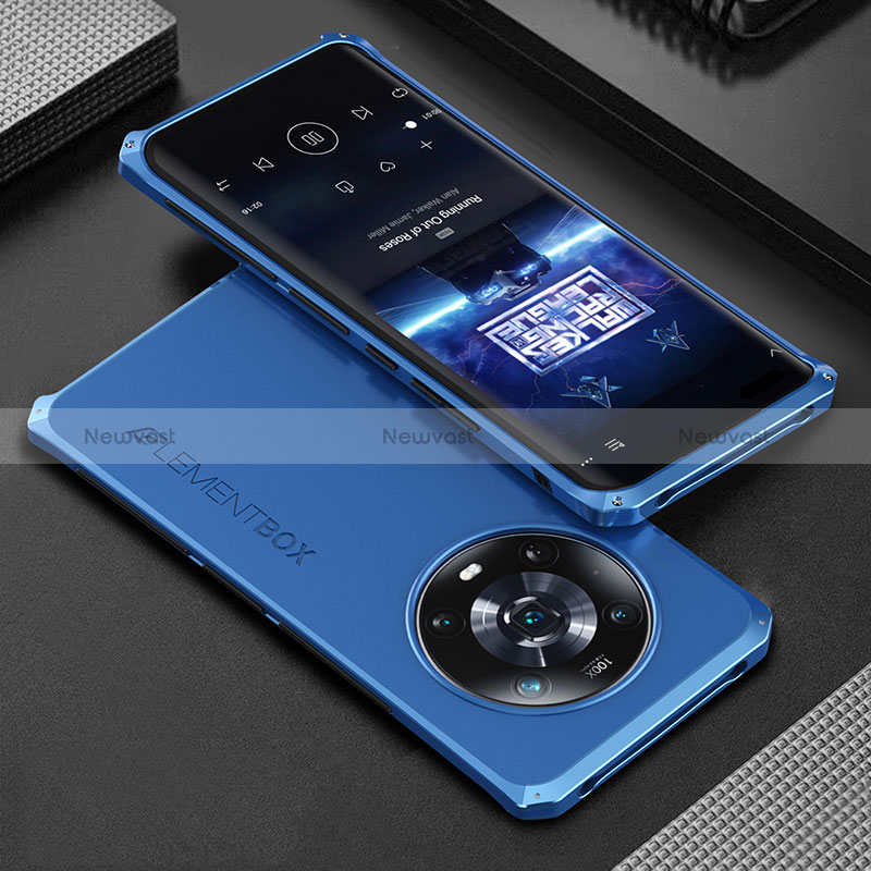 Luxury Aluminum Metal Cover Case 360 Degrees for Huawei Honor Magic4 Pro 5G Blue