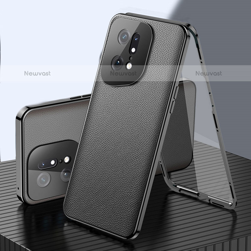 Luxury Aluminum Metal Cover Case 360 Degrees for Oppo Find X5 Pro 5G Black