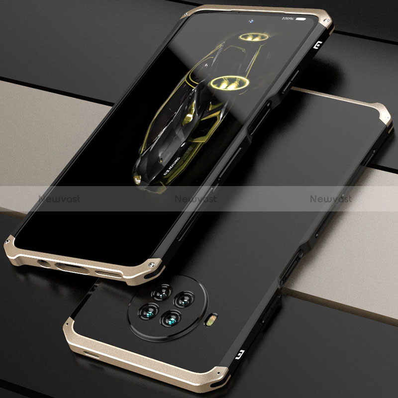 Luxury Aluminum Metal Cover Case 360 Degrees for Xiaomi Mi 10i 5G Gold and Black