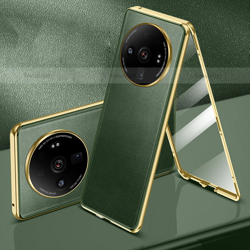 Luxury Aluminum Metal Cover Case 360 Degrees for Xiaomi Mi 12S Ultra 5G Green