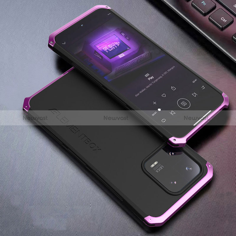 Luxury Aluminum Metal Cover Case 360 Degrees for Xiaomi Mi 13 Pro 5G Purple