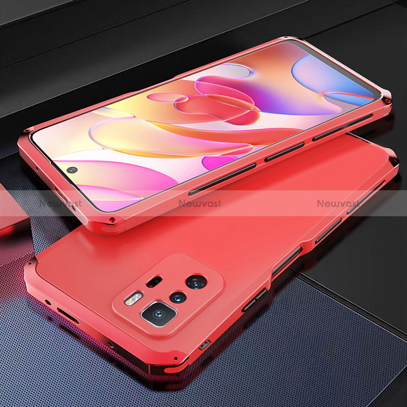 Luxury Aluminum Metal Cover Case 360 Degrees for Xiaomi Poco X3 GT 5G Red