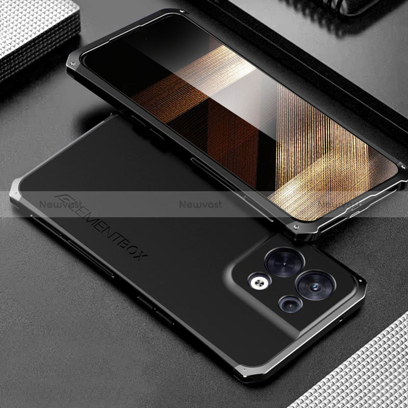 Luxury Aluminum Metal Cover Case 360 Degrees for Xiaomi Redmi Note 13 Pro 5G Black