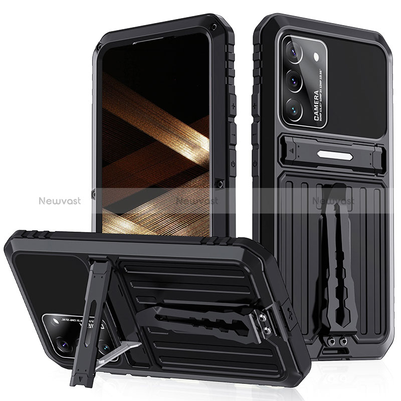 Luxury Aluminum Metal Cover Case 360 Degrees LK1 for Samsung Galaxy S22 Plus 5G Black