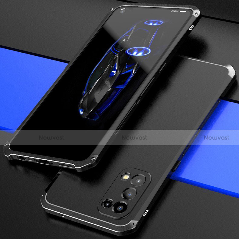 Luxury Aluminum Metal Cover Case 360 Degrees M01 for Oppo Find X3 Lite 5G Black