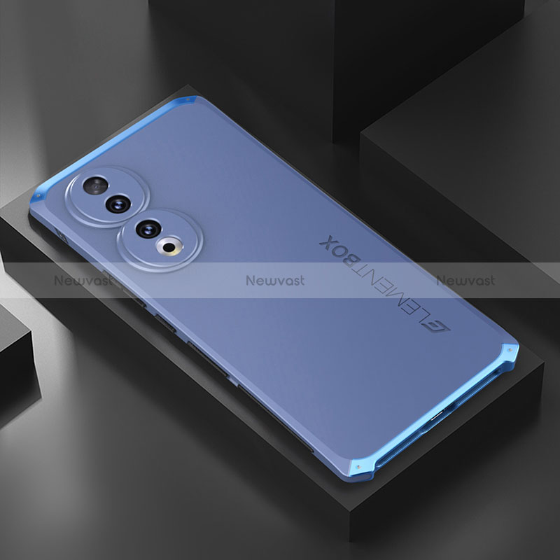 Luxury Aluminum Metal Cover Case 360 Degrees P01 for Huawei Honor 90 Pro 5G Blue