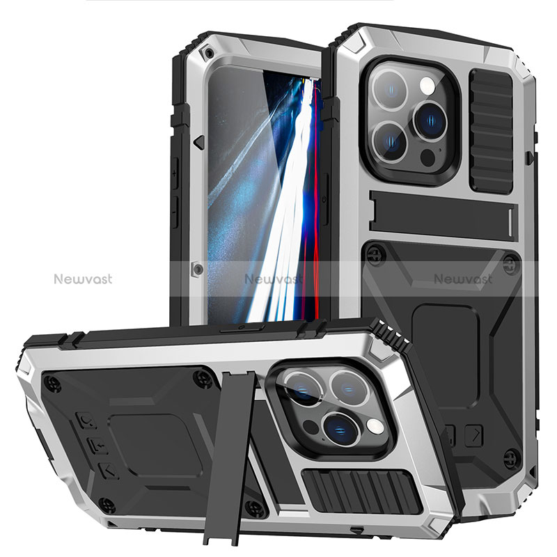 Luxury Aluminum Metal Cover Case 360 Degrees RJ1 for Apple iPhone 13 Pro