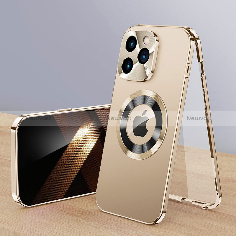 Luxury Aluminum Metal Cover Case 360 Degrees with Mag-Safe Magnetic P01 for Apple iPhone 13 Pro