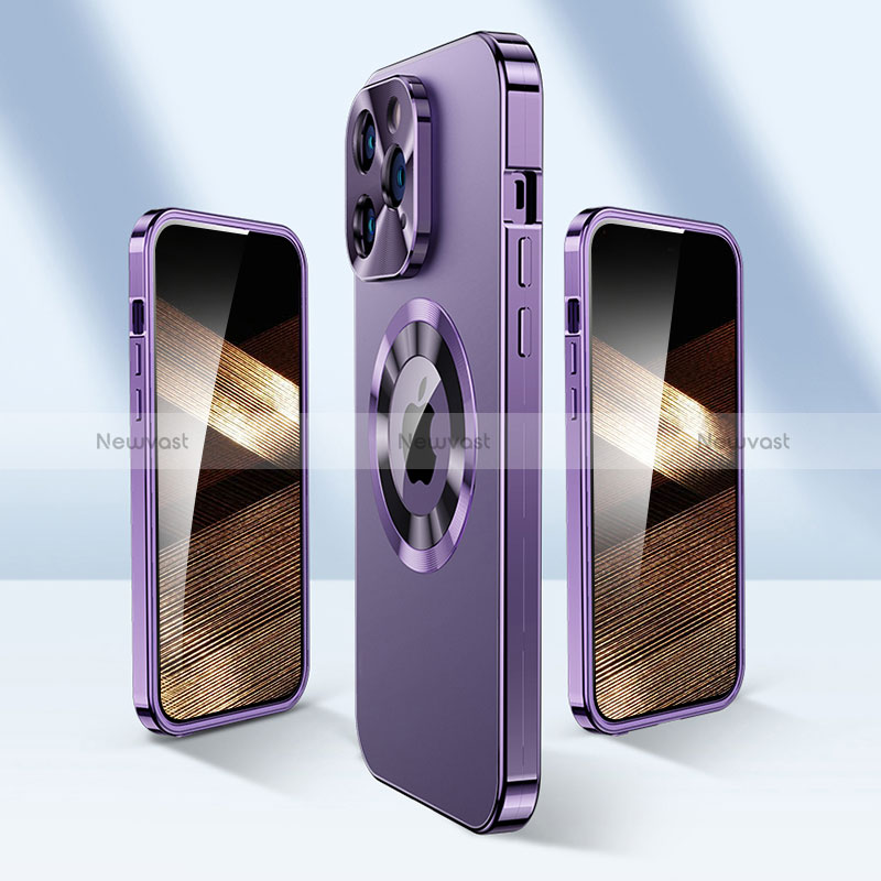 Luxury Aluminum Metal Cover Case 360 Degrees with Mag-Safe Magnetic P01 for Apple iPhone 14 Pro