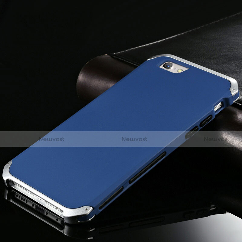 Luxury Aluminum Metal Cover Case for Apple iPhone 6 Plus Blue