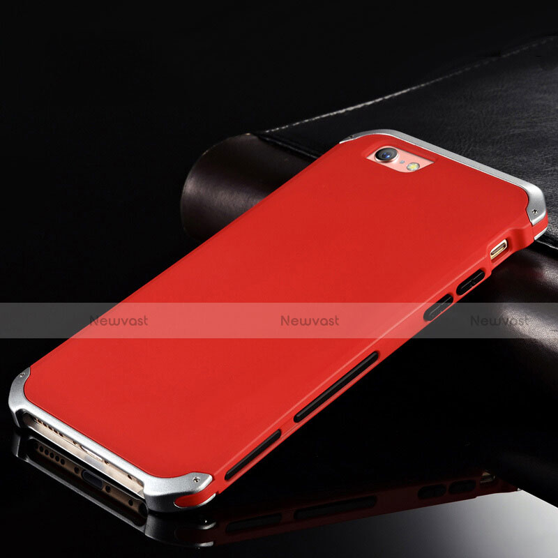 Luxury Aluminum Metal Cover Case for Apple iPhone 6 Plus Red