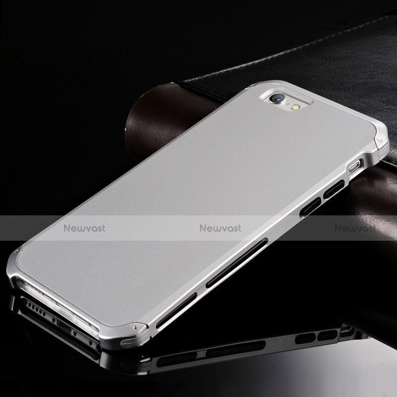 Luxury Aluminum Metal Cover Case for Apple iPhone 6 Plus Silver