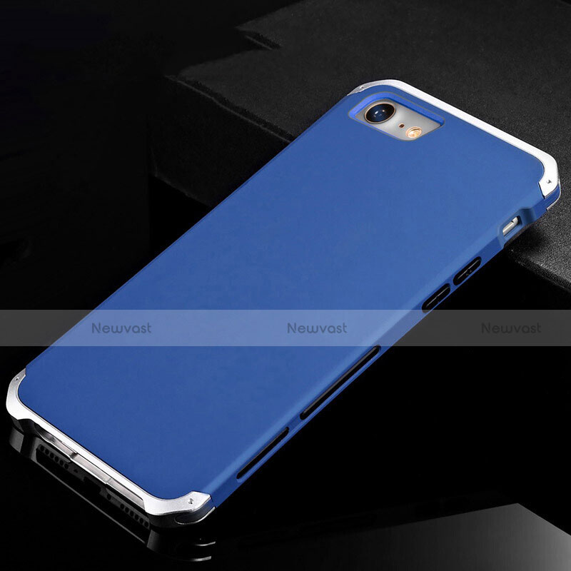 Luxury Aluminum Metal Cover Case for Apple iPhone 7 Blue