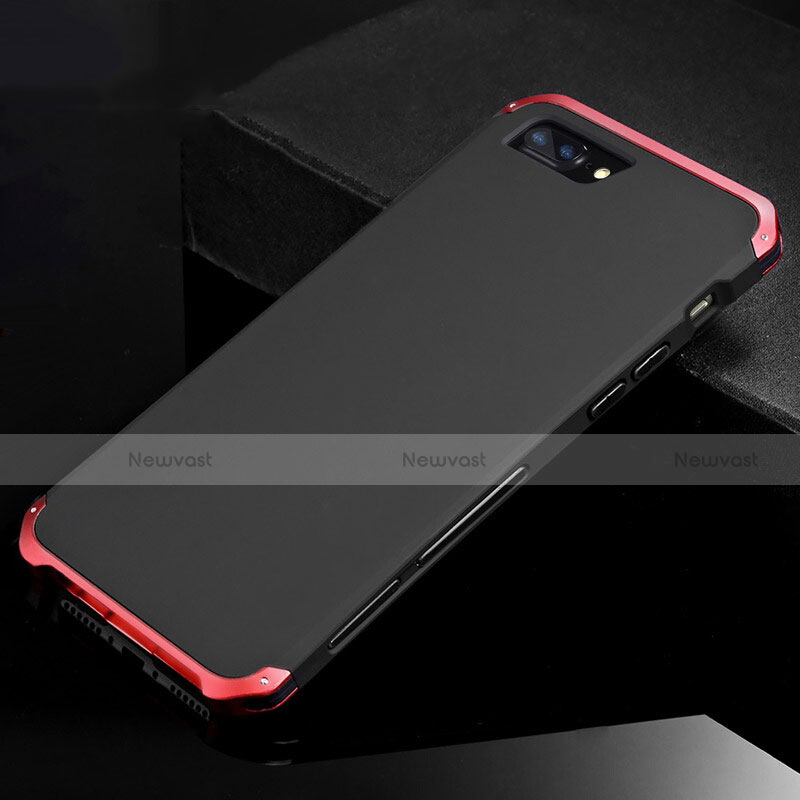 Luxury Aluminum Metal Cover Case for Apple iPhone 7 Plus Red and Black