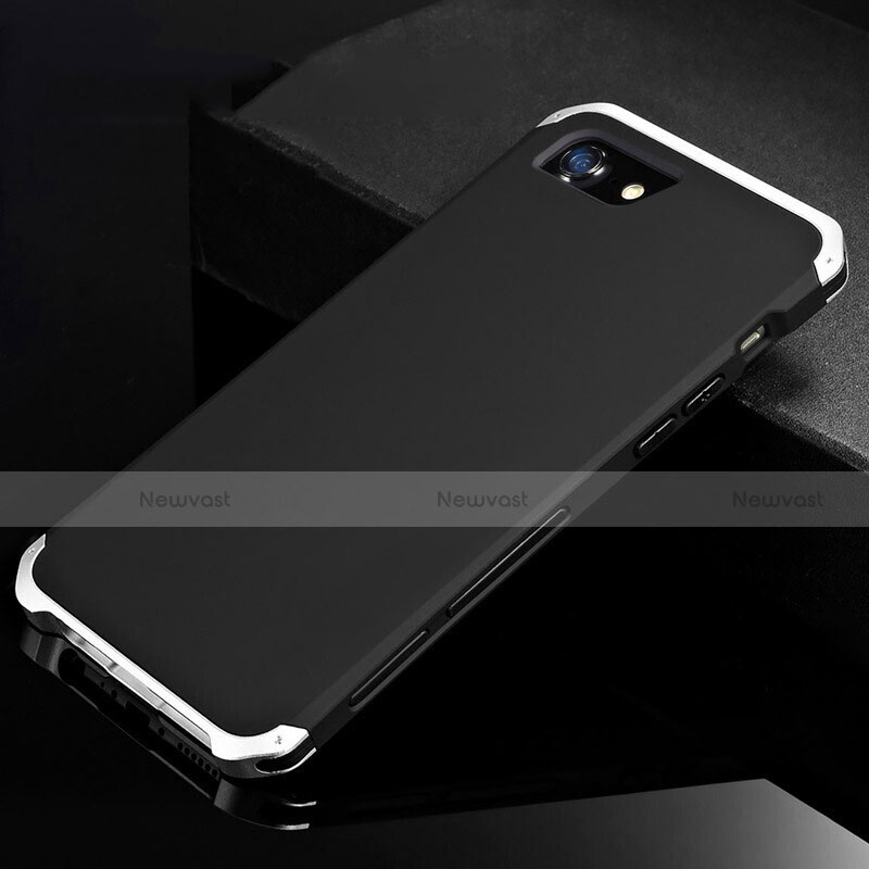 Luxury Aluminum Metal Cover Case for Apple iPhone 7 Silver and Black