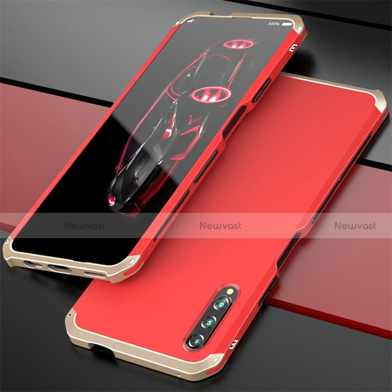 Luxury Aluminum Metal Cover Case for Huawei Honor 9X Pro Gold and Red