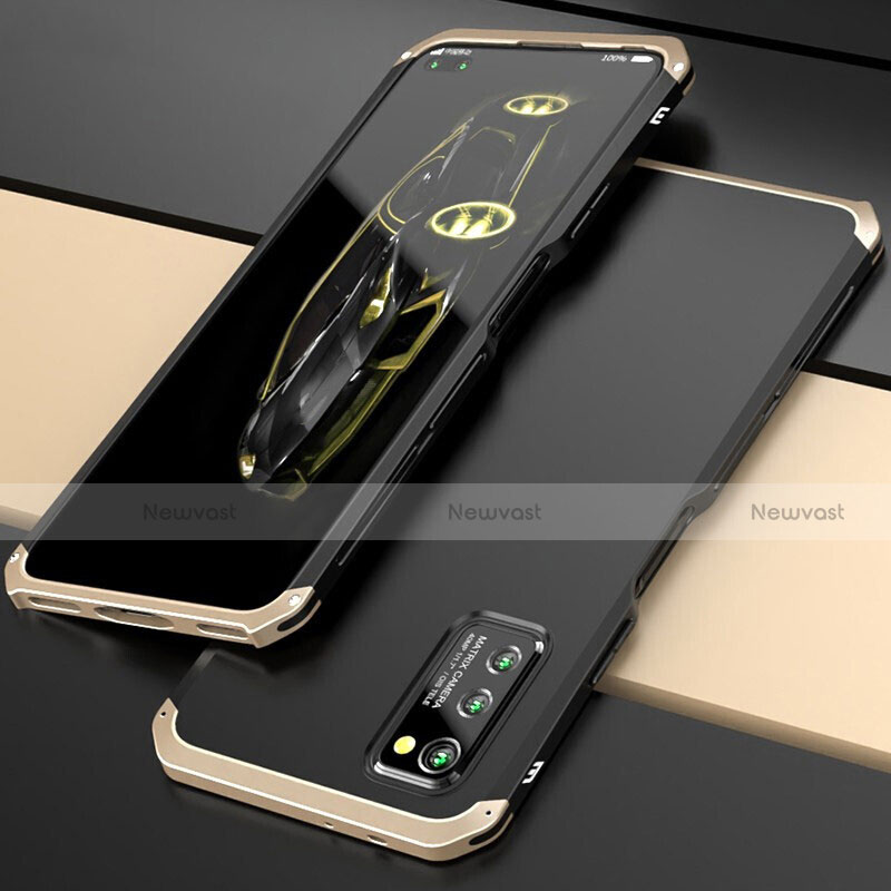 Luxury Aluminum Metal Cover Case for Huawei Honor V30 5G Gold and Black