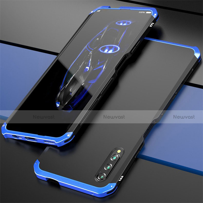 Luxury Aluminum Metal Cover Case for Huawei P Smart Pro (2019) Blue and Black