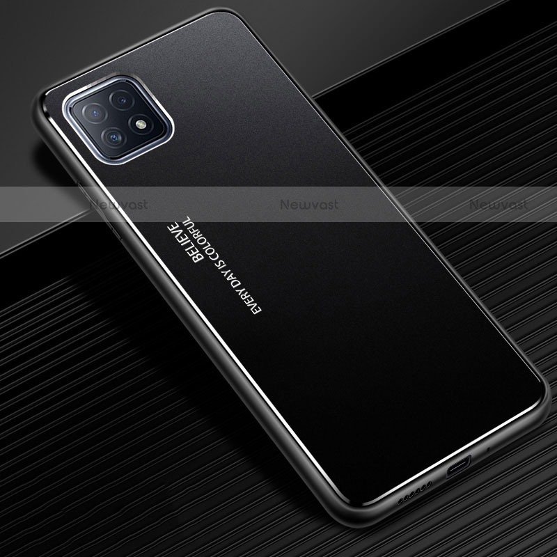 Luxury Aluminum Metal Cover Case for Oppo A72 5G Black