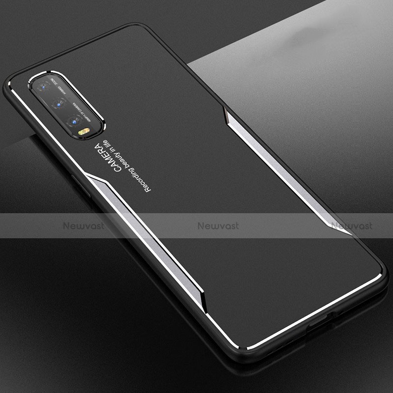 Luxury Aluminum Metal Cover Case for Oppo Find X2 Silver