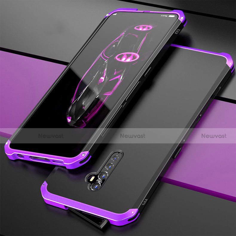 Luxury Aluminum Metal Cover Case for Oppo Reno2 Purple