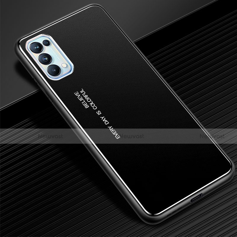 Luxury Aluminum Metal Cover Case for Oppo Reno5 5G Black