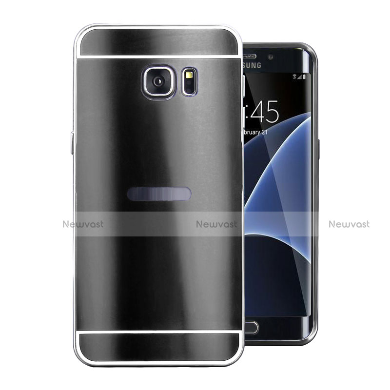 Luxury Aluminum Metal Cover Case for Samsung Galaxy S7 Edge G935F Black