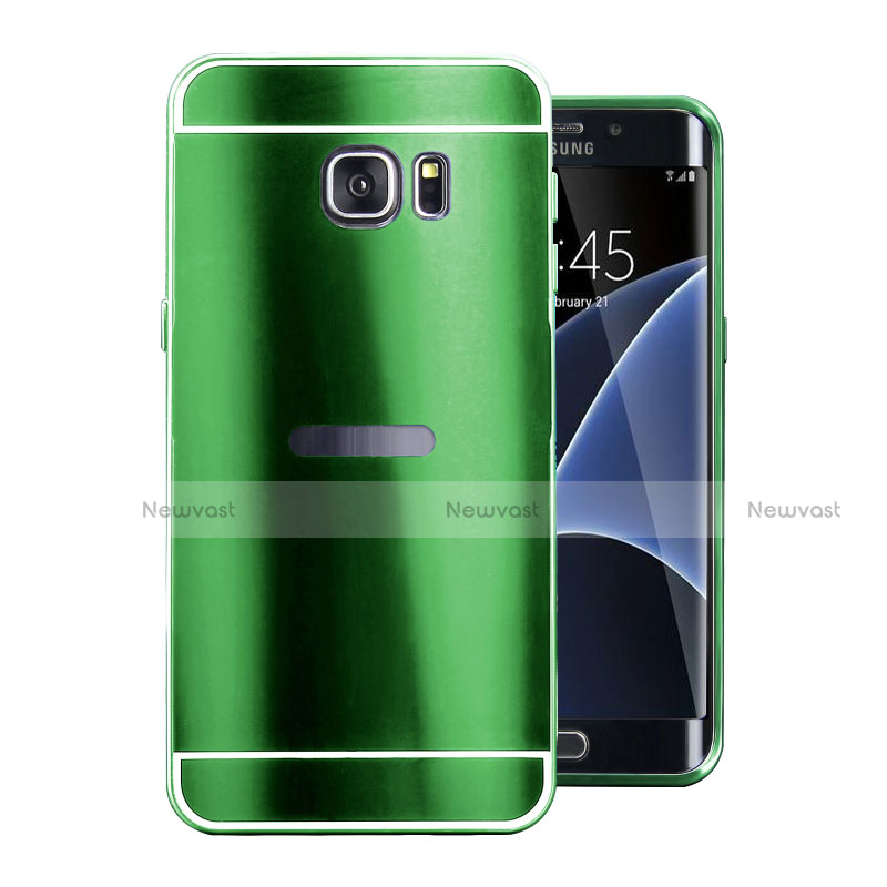 Luxury Aluminum Metal Cover Case for Samsung Galaxy S7 Edge G935F Green