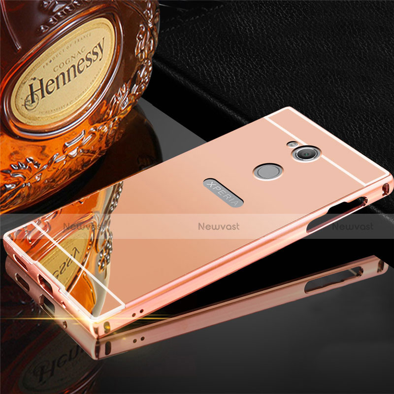 Luxury Aluminum Metal Cover Case for Sony Xperia XA2 Plus Rose Gold