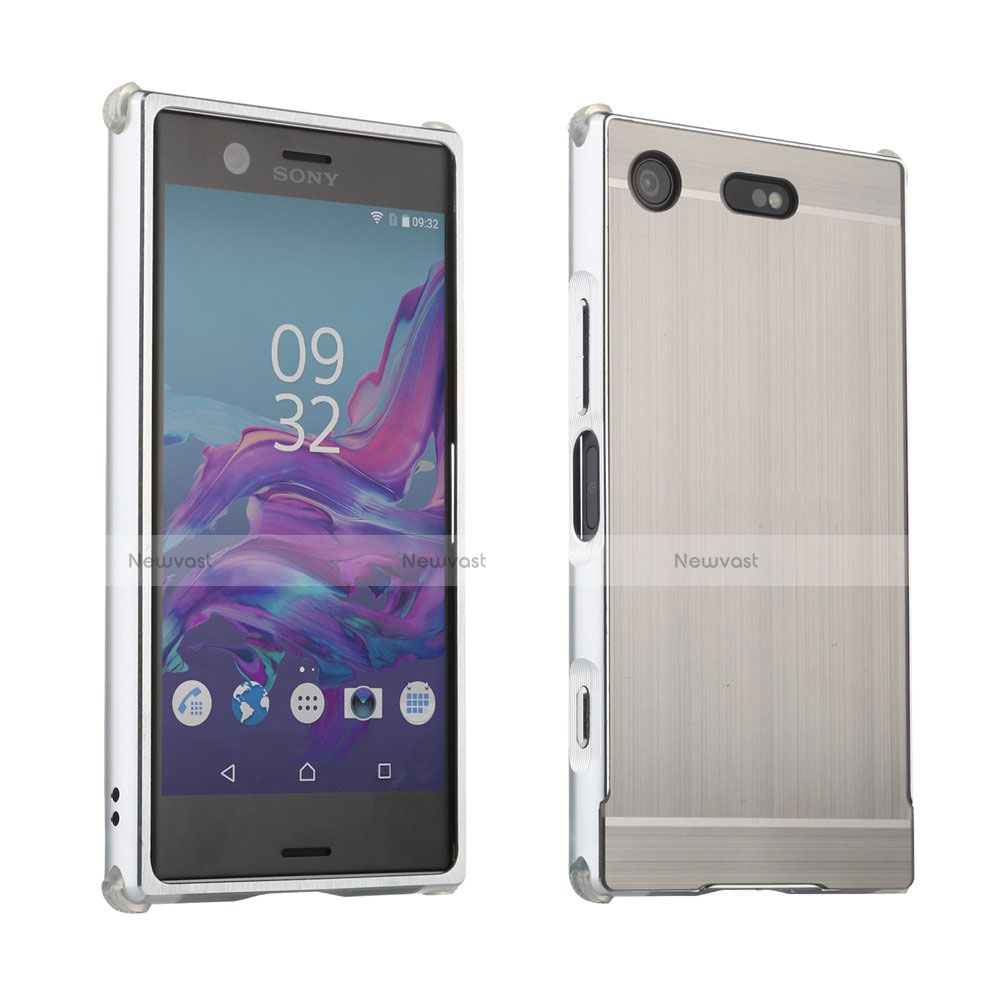 Luxury Aluminum Metal Cover Case for Sony Xperia XZ1 Compact Silver