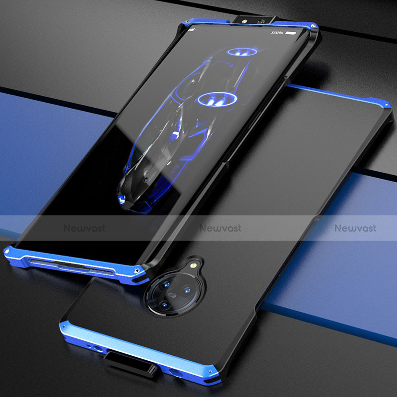 Luxury Aluminum Metal Cover Case for Vivo Nex 3S Blue and Black