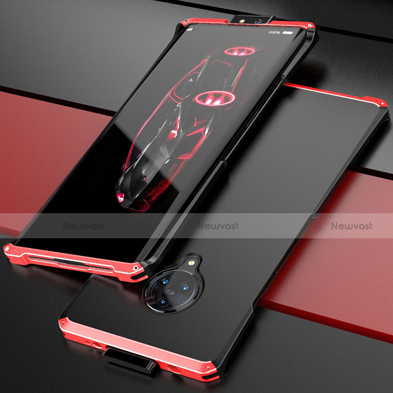 Luxury Aluminum Metal Cover Case for Vivo Nex 3S Red and Black