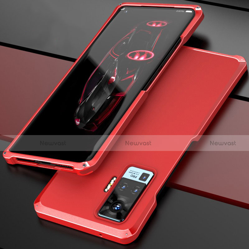 Luxury Aluminum Metal Cover Case for Vivo X51 5G Red