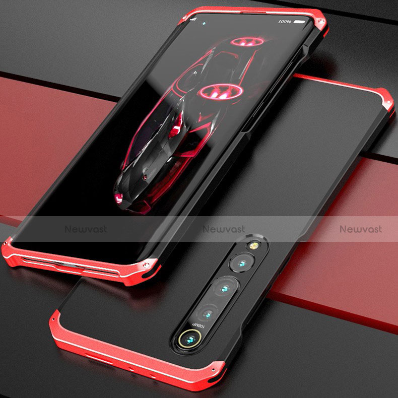 Luxury Aluminum Metal Cover Case for Xiaomi Mi 10 Red and Black