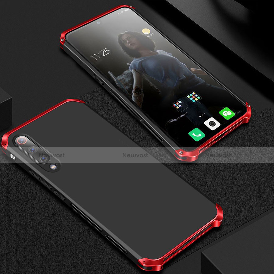 Luxury Aluminum Metal Cover Case for Xiaomi Mi 9 Lite Red and Black