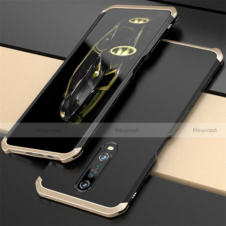 Luxury Aluminum Metal Cover Case for Xiaomi Redmi K30 4G Gold and Black