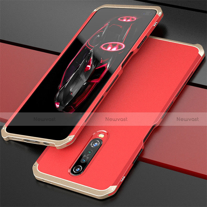 Luxury Aluminum Metal Cover Case for Xiaomi Redmi K30 5G Gold and Red