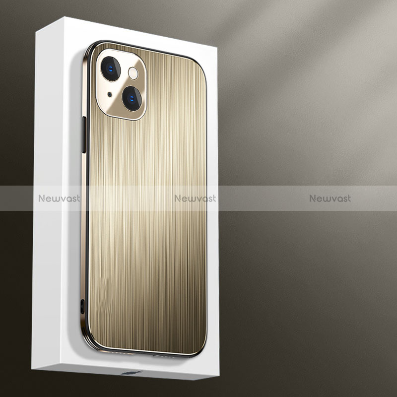 Luxury Aluminum Metal Cover Case M01 for Apple iPhone 15 Gold