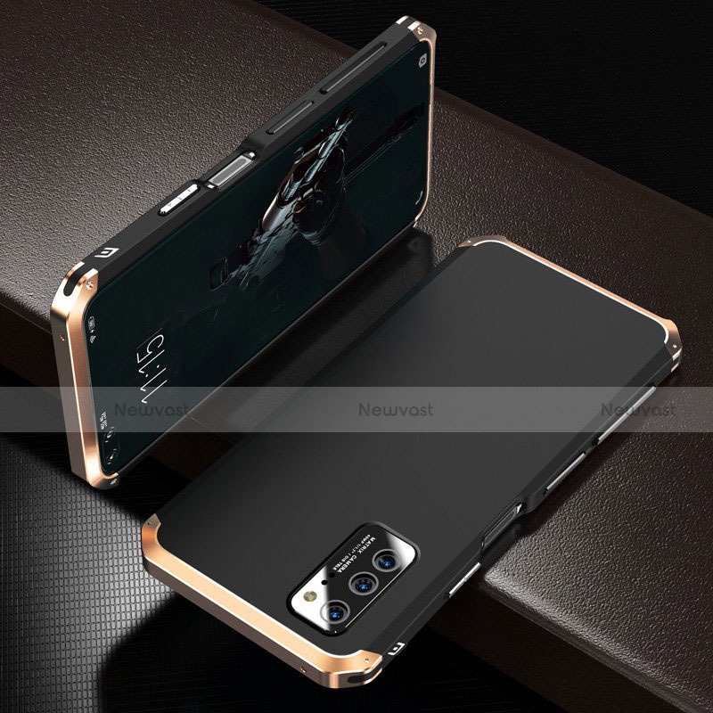 Luxury Aluminum Metal Cover Case M01 for Huawei Honor V30 5G Gold and Black