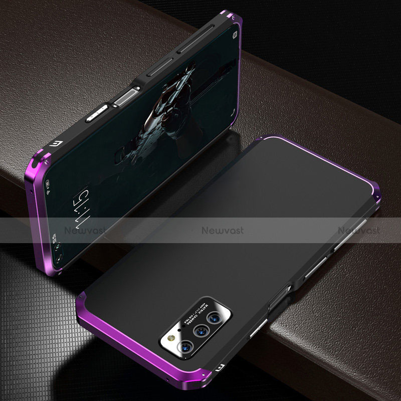 Luxury Aluminum Metal Cover Case M01 for Huawei Honor V30 5G Purple